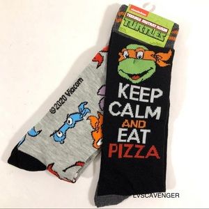 Teenage Mutant Ninja Turtles“Keep Calm and Eat Pizza”2-Pair Nickelodeon Size6-12